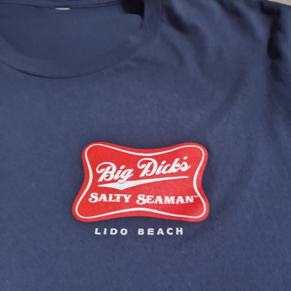 Dark Blue Tee with Red Graphic